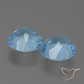 Gemas de Topacio Azul Cielo natural de 4.75 ct, Redondo, VVS-VS