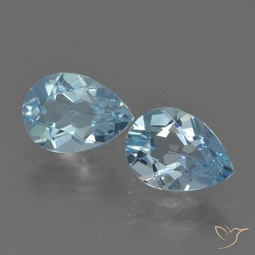 1.71ctw Natural Azul Cielo Topacio, En forma de pera, VVS-VS