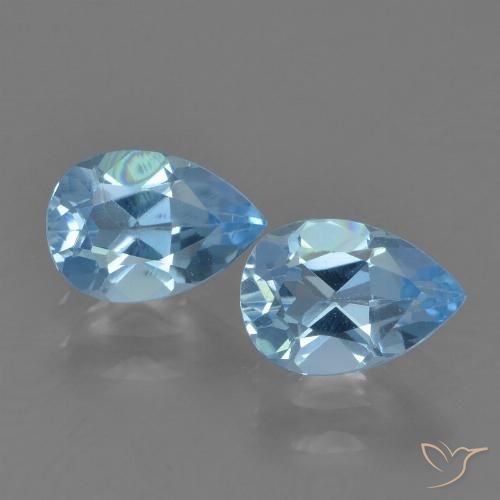 1.69ctw Natural Azul Cielo Topacio, En forma de pera, VVS