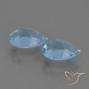 Gemas de Topacio Azul Cielo natural de 1.69 ct, En forma de pera, VVS