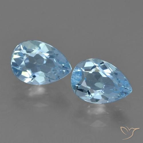 1.71ctw Natural Azul Cielo Topacio, En forma de pera, VVS-VS