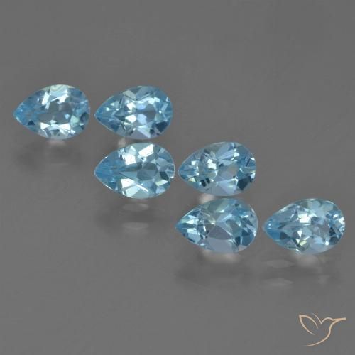 3.32ctw Natural Azul Cielo Topacio, En forma de pera, VS