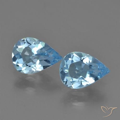 1.39ctw Natural Azul Cielo Topacio, En forma de pera, VVS-VS