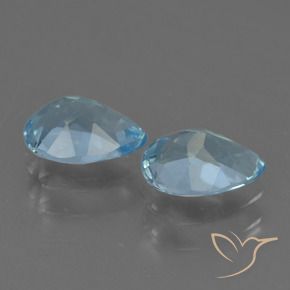 Gemas de Topacio Azul Cielo natural de 1.70 ct, En forma de pera, VVS