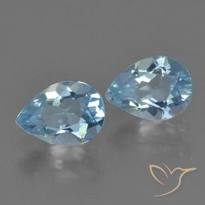 Gemas de Topacio Azul Cielo natural de 1.74 ct, En forma de pera, VVS