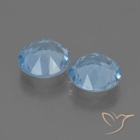 Gemas de Topacio Azul Cielo natural de 4.39 ct, Redondo, VVS-VS