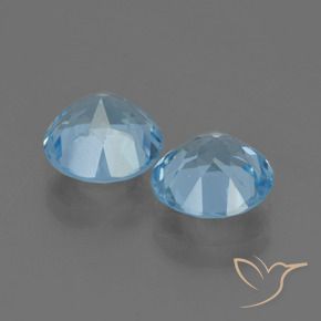 Gemas de Topacio Azul Suizo natural de 4.59 ct, Redondo, VS