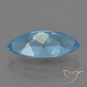 Topacio Azul Suizo natural de 4.06 ct, Marquesa, VS
