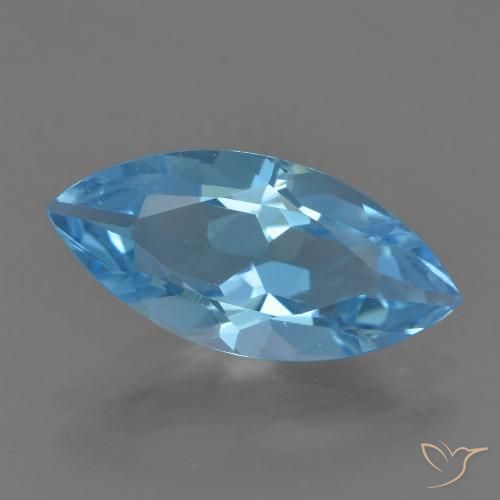 3.63ct Natural Azul Suizo Topacio, Marquesa, VS