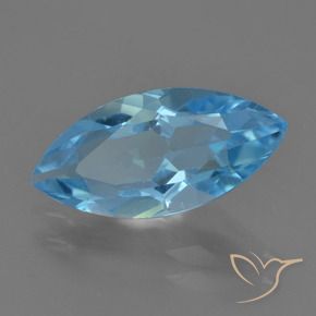 Topacio Azul Suizo natural de 3.63 ct, Marquesa, VS