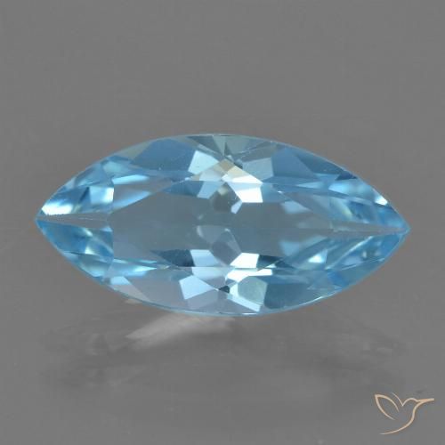 3.53ct Natural Azul Suizo Topacio, Marquesa, VS