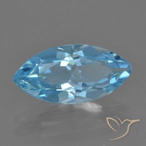 Topacio Azul Suizo natural de 3.53 ct, Marquesa, VS