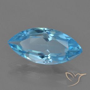Topacio Azul Suizo natural de 3.60 ct, Marquesa, VS