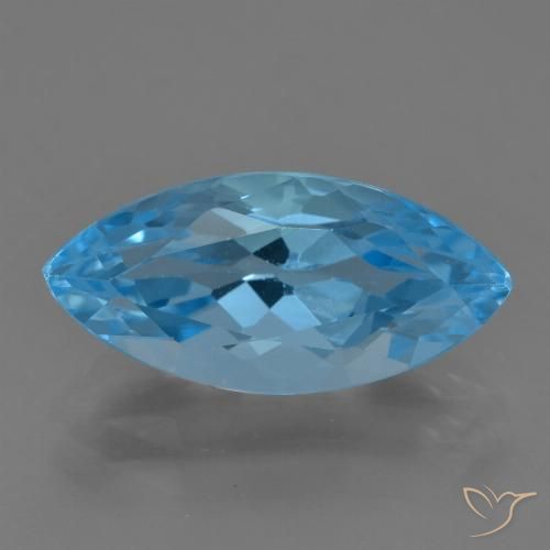 4.14ct Natural Azul Suizo Topacio, Marquesa, VS