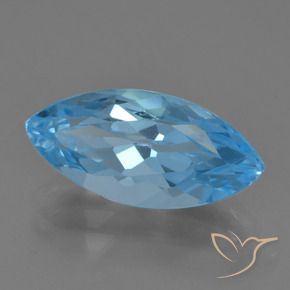 Topacio Azul Suizo natural de 4.14 ct, Marquesa, VS