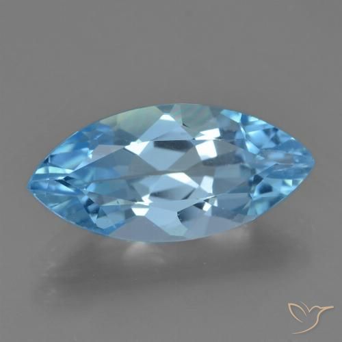 3.60ct Natural Azul Cielo Topacio, Marquesa, VS