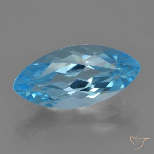 3.80ct Natural Azul Suizo Topacio, Marquesa, VS
