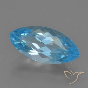 Topacio Azul Suizo natural de 3.80 ct, Marquesa, VS