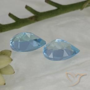Gemas de Topacio Azul Cielo natural de 1.78 ct, En forma de pera, VS