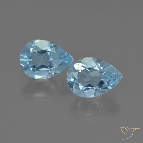 1.52ctw Natural Azul Cielo Topacio, En forma de pera, VS