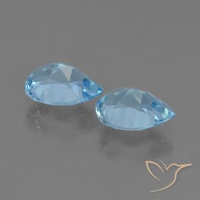 Gemas de Topacio Azul Cielo natural de 1.74 ct, En forma de pera, VS