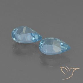 Gemas de Topacio Azul Cielo natural de 1.44 ct, En forma de pera, VS