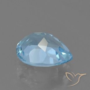 Topacio Azul Cielo natural de 0.88 ct, En forma de pera, VS