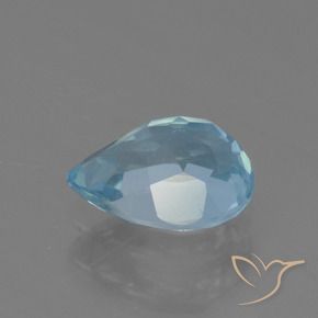 Topacio Azul Cielo natural de 0.87 ct, En forma de pera, VS