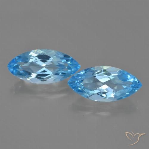 7.36ctw Natural Azul Suizo Topacio, Marquesa, VVS, Photo A