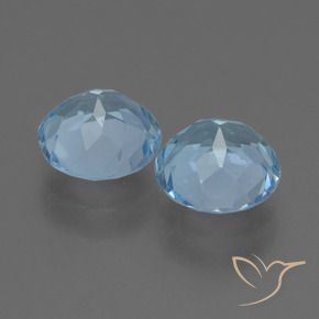 Gemas de Topacio Azul Cielo natural de 4.58 ct, Redondo, VS