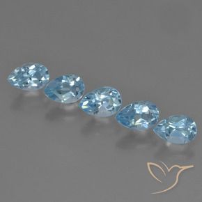 Gemas de Topacio Azul Cielo natural de 2.90 ct, En forma de pera, VS