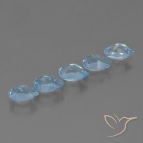 Gemas de Topacio Azul Cielo natural de 2.90 ct, En forma de pera, VS