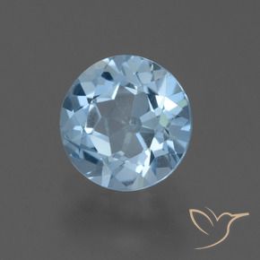 Topacio Azul Cielo natural de 2.36 ct, Redondo, VS