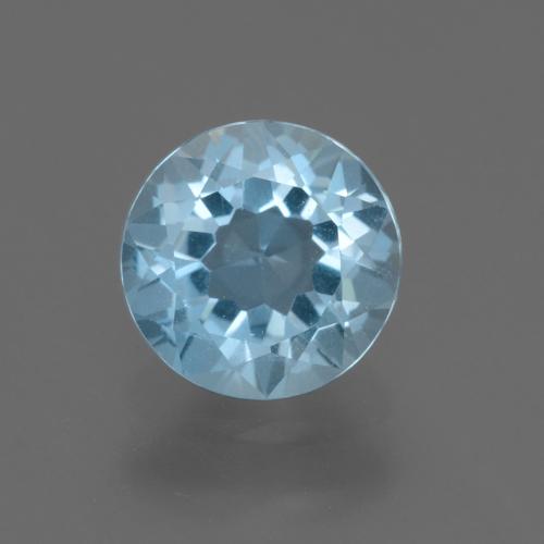 2.23ct Natural Azul Cielo Topacio, Redondo, VS