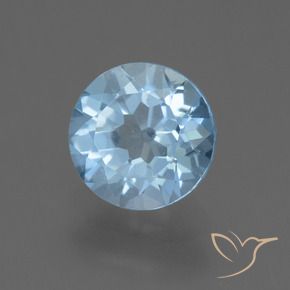 Topacio Azul Cielo natural de 2.23 ct, Redondo, VS