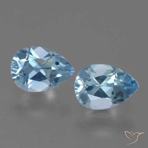 1.69ctw Natural Azul Cielo Topacio, En forma de pera, VVS-VS