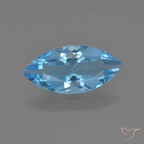 3.08ct Natural Azul Suizo Topacio, Marquesa, VS