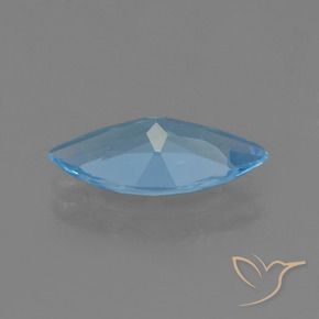 Topacio Azul Suizo natural de 3.08 ct, Marquesa, VS