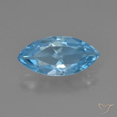 Topacio Azul Suizo natural de 3.81 ct, Marquesa, VS