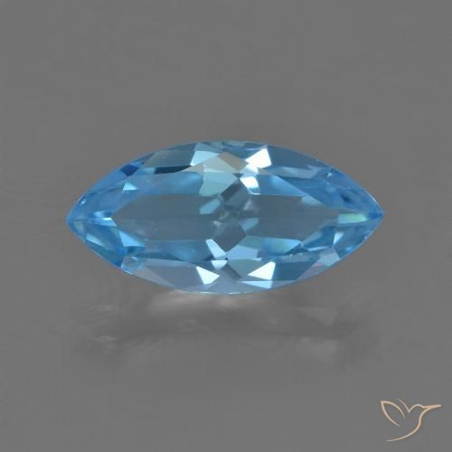 3.65ct Natural Azul Suizo Topacio, Marquesa, VS