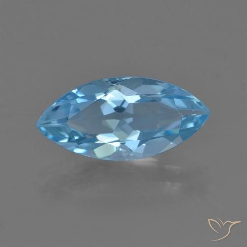 3.56ct Natural Azul Cielo Topacio, Marquesa, VS