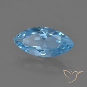 Topacio Azul Cielo natural de 3.56 ct, Marquesa, VS