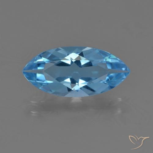 3.22ct Natural Azul Suizo Topacio, Marquesa, VS