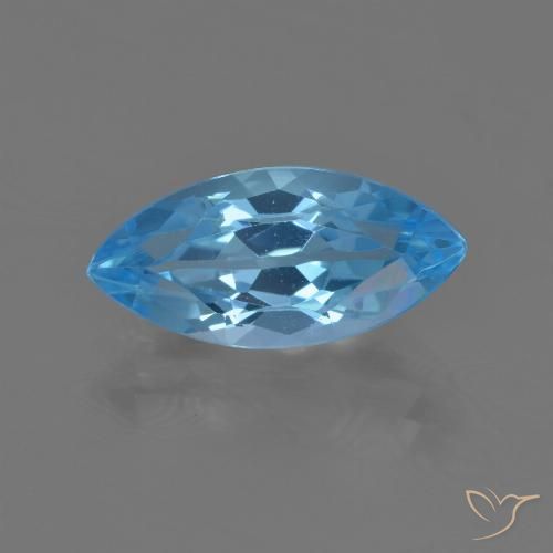 4.05ct Natural Azul Suizo Topacio, Marquesa, VS