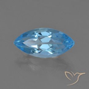 Topacio Azul Suizo natural de 4.05 ct, Marquesa, VS