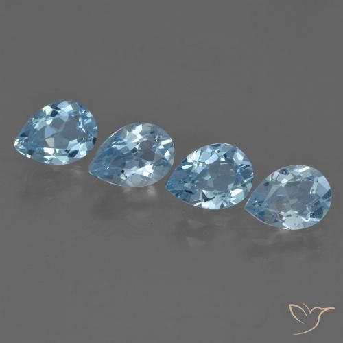 3.17ctw Natural Azul Cielo Topacio, En forma de pera, VS