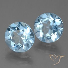 Gemas de Topacio Azul Cielo natural de 4.31 ct, Redondo, VS