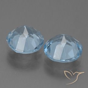 Gemas de Topacio Azul Cielo natural de 4.31 ct, Redondo, VS