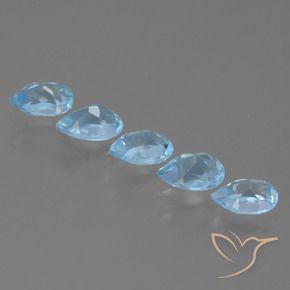 Gemas de Topacio Azul Cielo natural de 2.73 ct, En forma de pera, VS