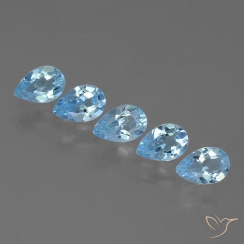 2.28ctw Natural Azul Cielo Topacio, En forma de pera, VS